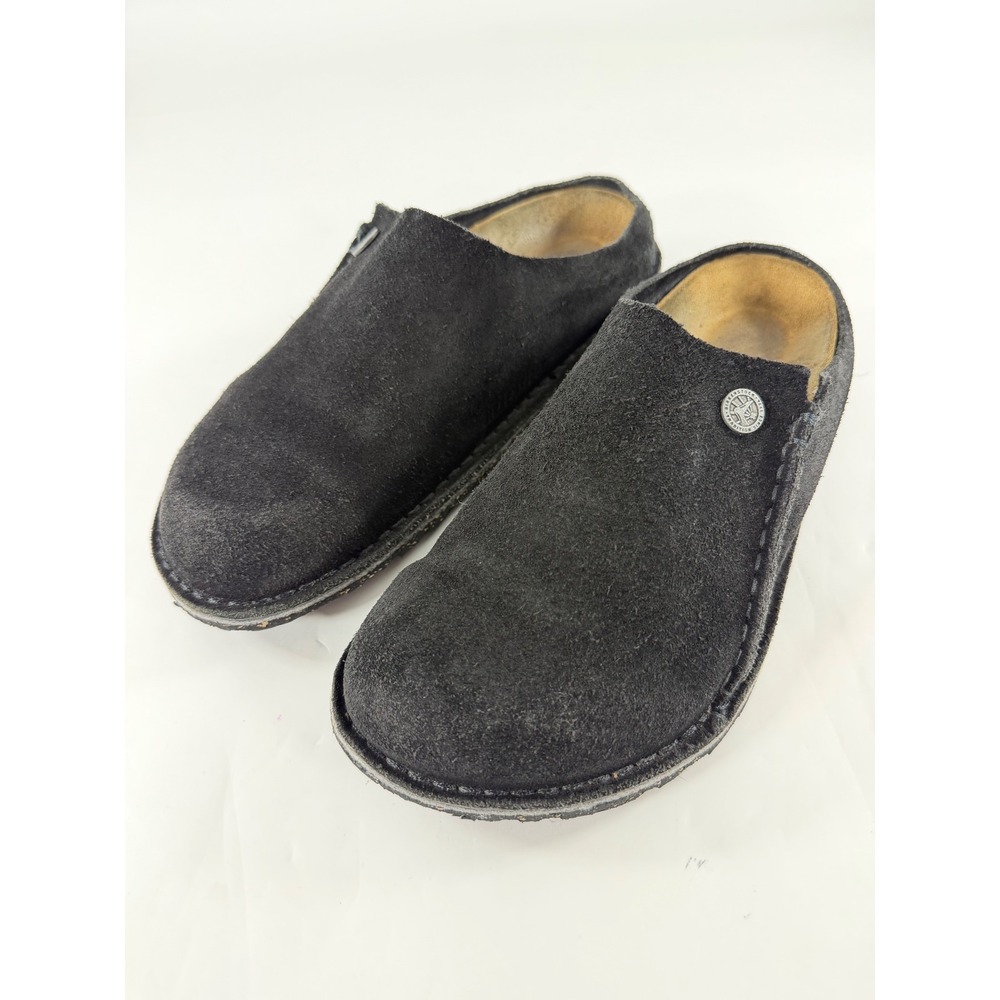 Birkenstock Buckley Black Suede Moccasin Clogs Mules Womens 39 L8 250 - Picture 5 of 7